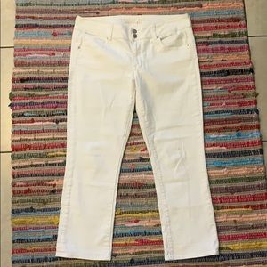 American Eagle White Artist Crop 12 NWOT